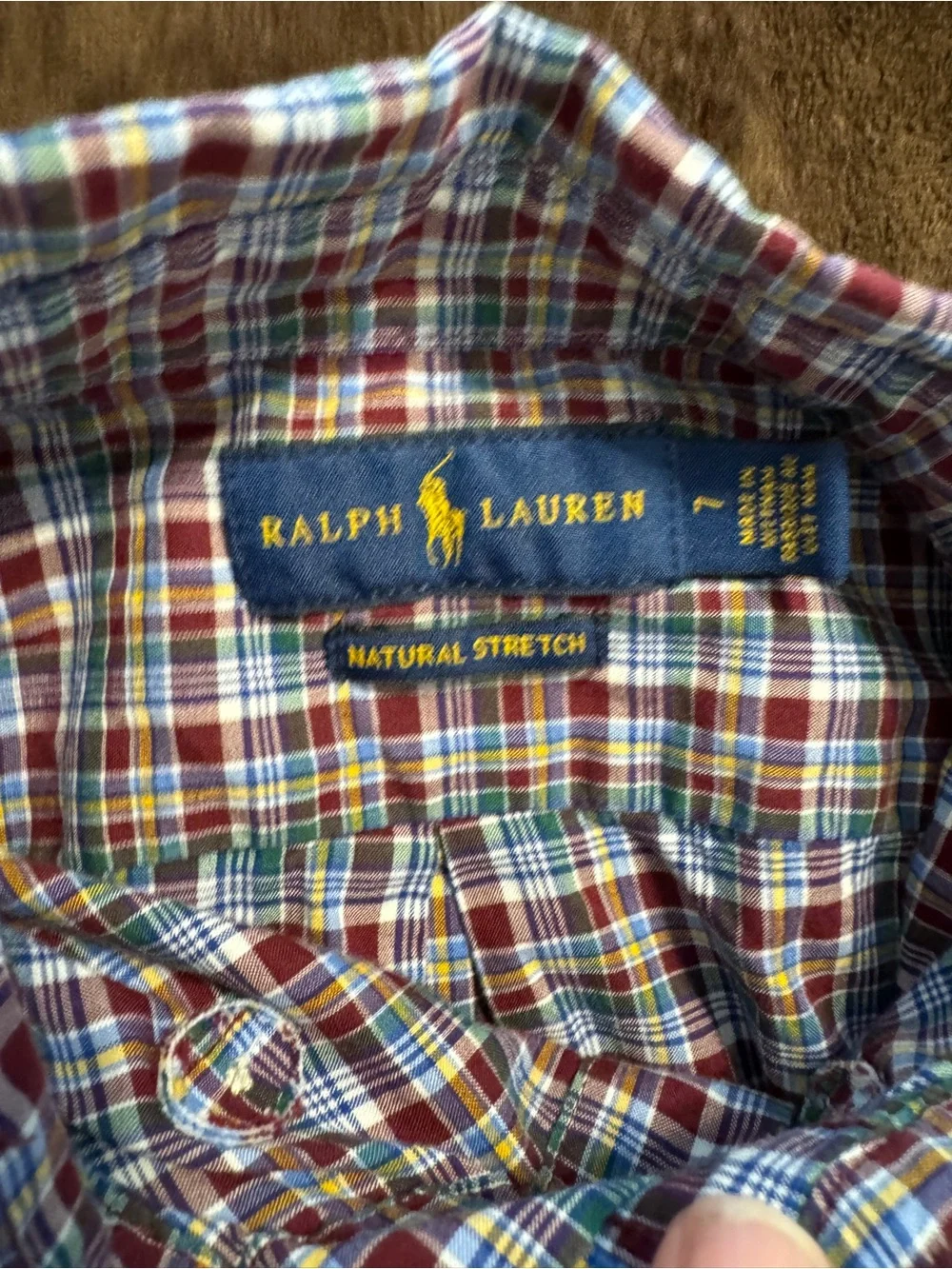 Ralph Lauren Multi-Color Plaid Button-Down Shirt
